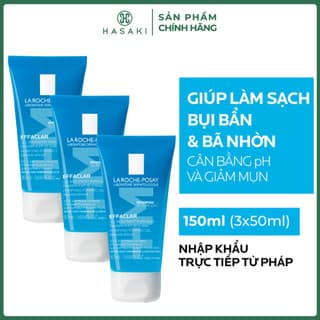 [DAILY] Combo 3 Gel Rửa Mặt La Roche-Posay Cho Da Dầu Nhạy Cảm 50ml Effaclar Purifying Foaming Gel Hasaki