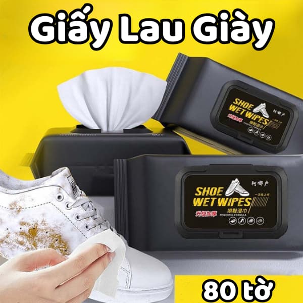 Khăn ướt lâu giày,dép siêu sạch 12-30-80 tờ mua 3 gói 80 tờ TẶNG 30 khăn
