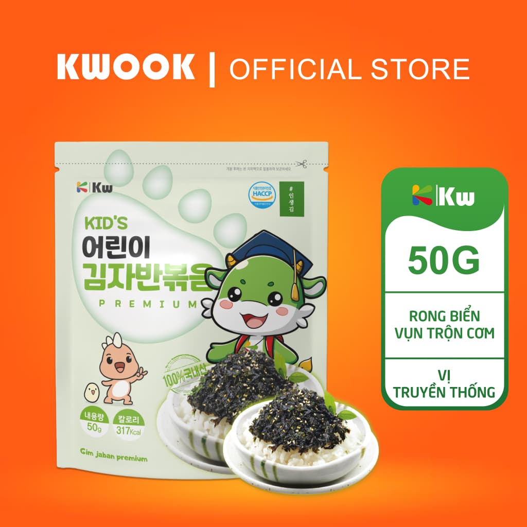 Rong biển rắc cơm Kwook vị truyền thống 50g (8938549948472) (Canxi) [RẮC CƠM/ TRUYỀN THỐNG/ 50G]