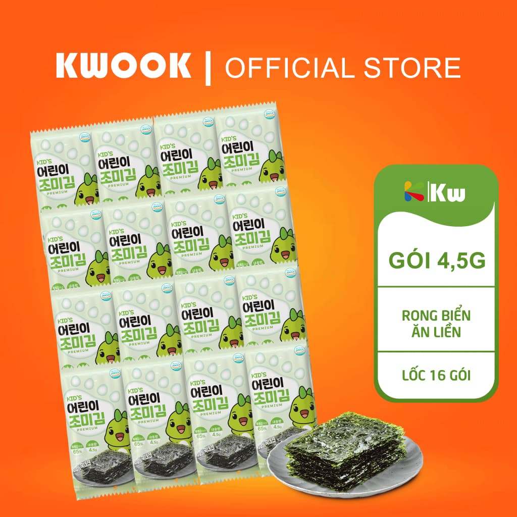 Lốc 16 gói Lá Kim ăn liền Kwook (Mua 10 tặng 6) Khủng Long [Ăn Liền - Lốc 16 Gói]