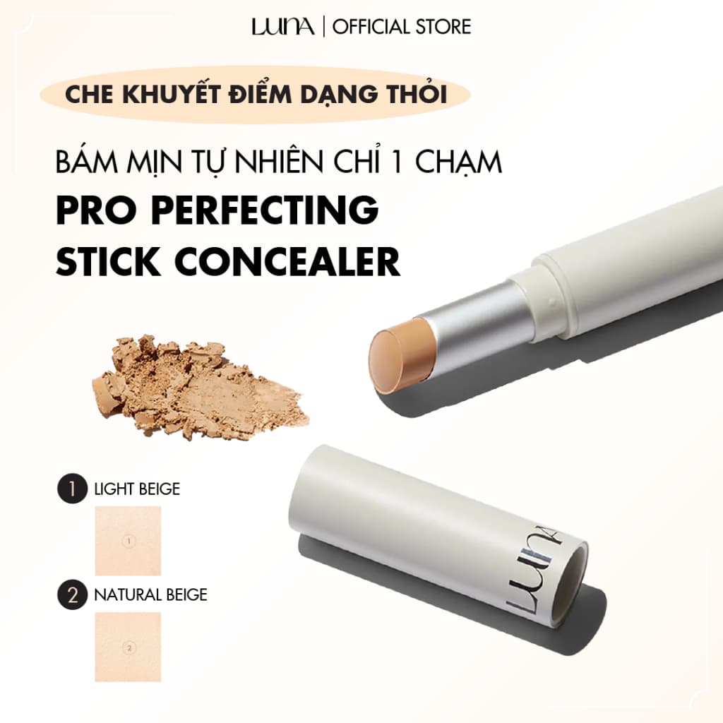 [SALE 35%] Kem che khuyết điểm dạng thỏi Luna Pro Perfecting Stick Concealer tiện dụng lâu trôi 6g