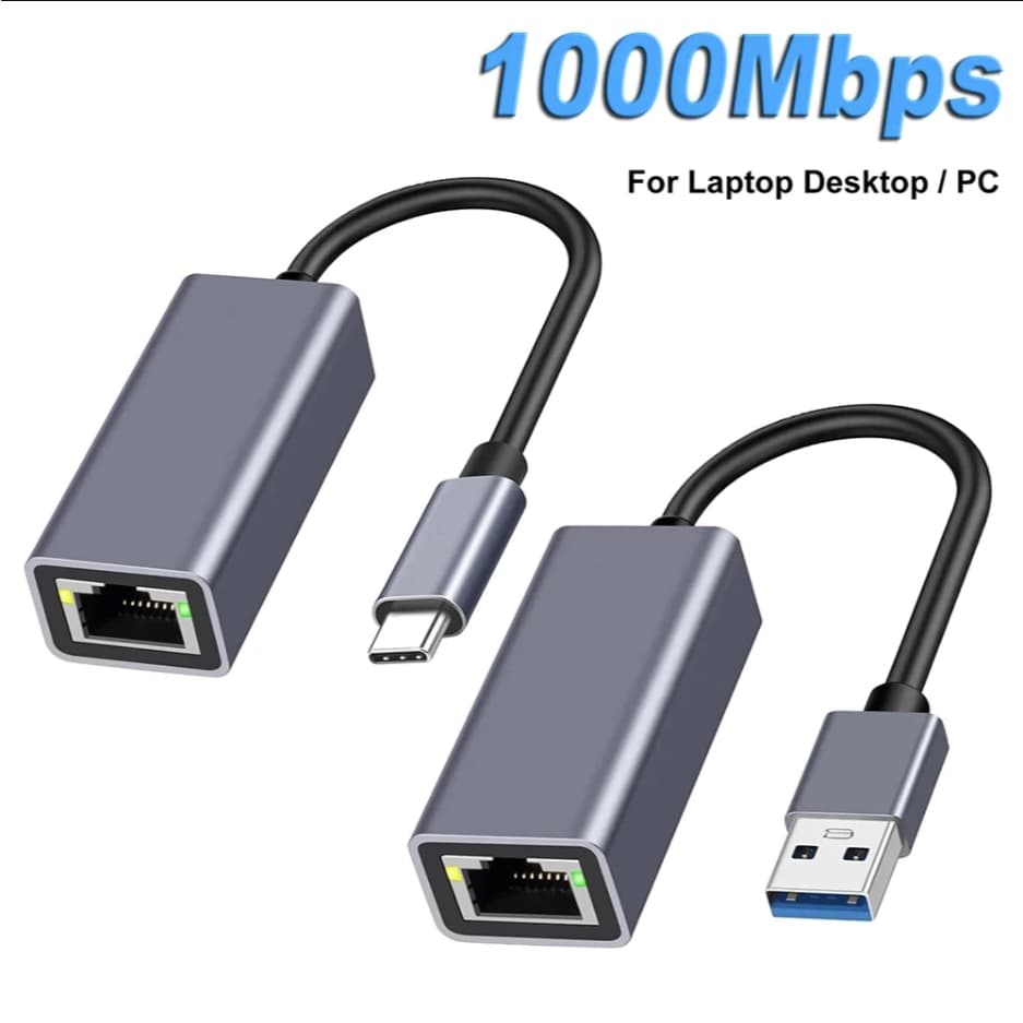1000 Mbps 1Gbps ethernet Adapter USB 3.0 Loại C Sang RJ45 Card Mạng Cho Máy tính PC Windows XP 7 8 10 Android USB to Lan