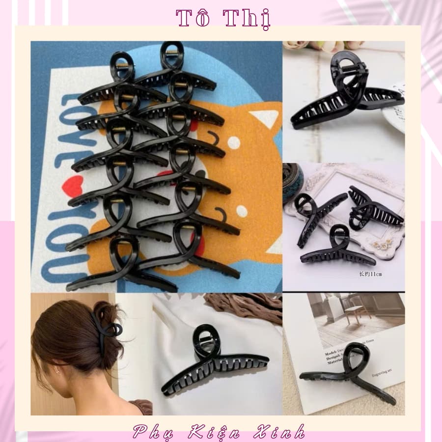 (GIÁ SỈ) Vỉ 12 kẹp càng cua nhựa hàm cá mập chắc chăn nhiều màu - Tô Thị