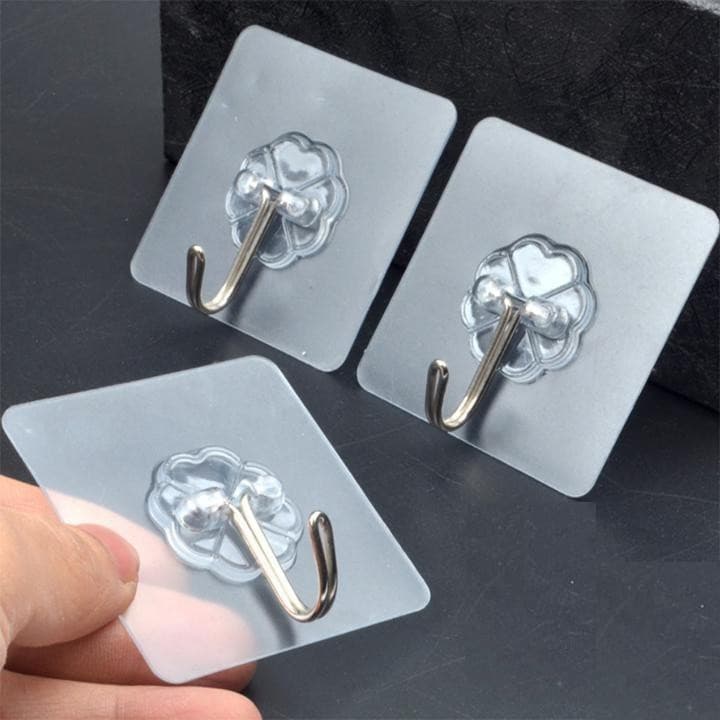 COMBO 30 Móc Dán Tường Trong Suốt,Chịu Lực Dán Tường Treo Nhà Tắm Nhà Bếp Siêu Dính VH99