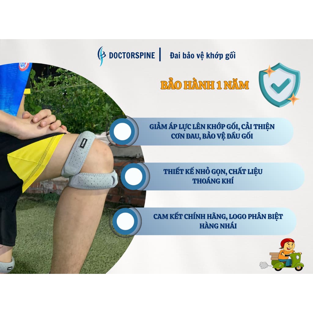 ĐAI BÓ GỐI DOCTORSPINE – BẢO VỆ KHỚP GỐI TOÀN DIỆN CHO NGƯỜI VẬN ĐỘNG NHIỀU