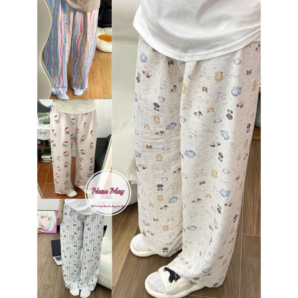 Quần dài hoạt hình cute shin siêu nhân cá sấu nam nữ form rộng