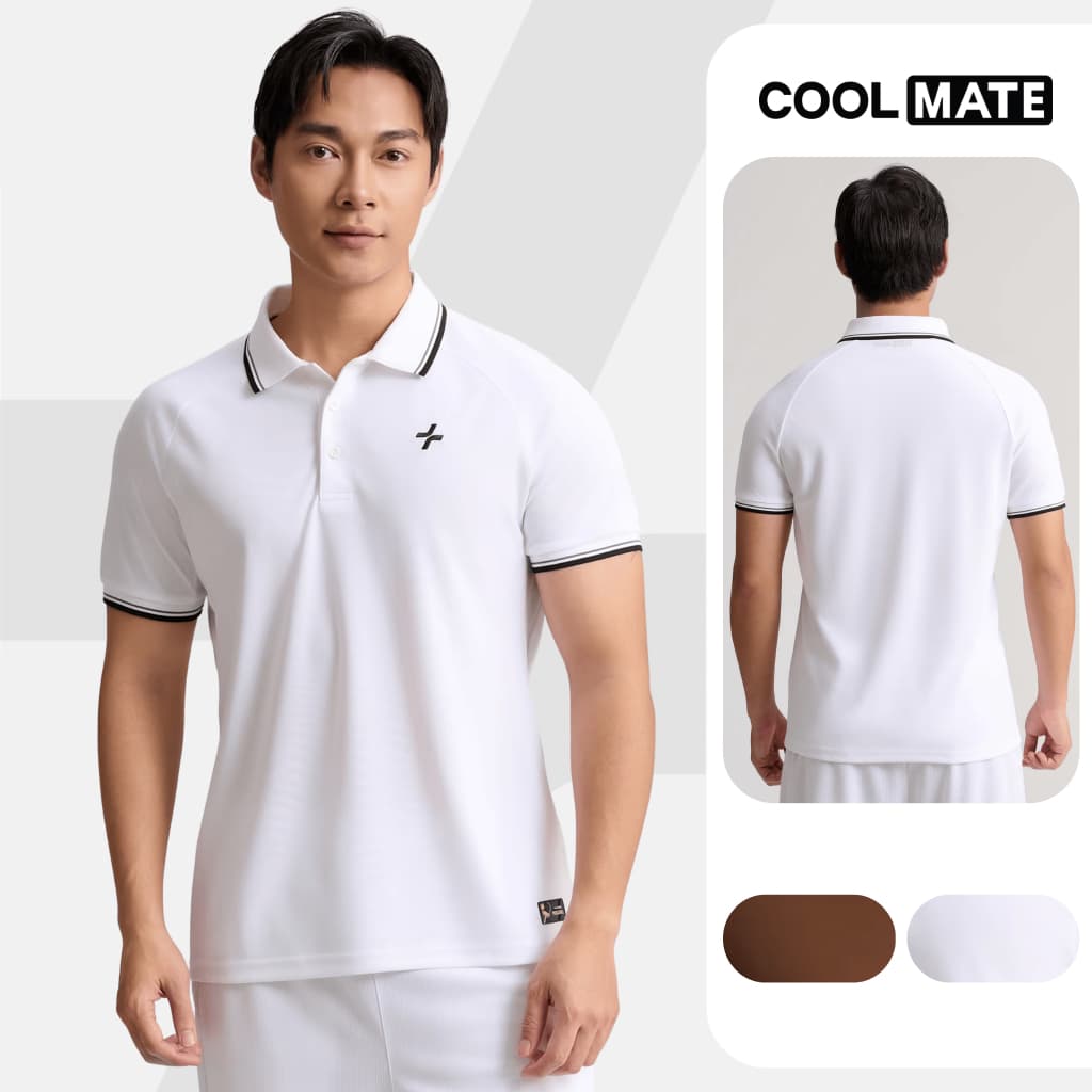 [VOUCHER 40%]Áo Polo thể thao Nam Pickleball Driveshot Essentials thấm hút, co giãn, nhanh khô Coolmate