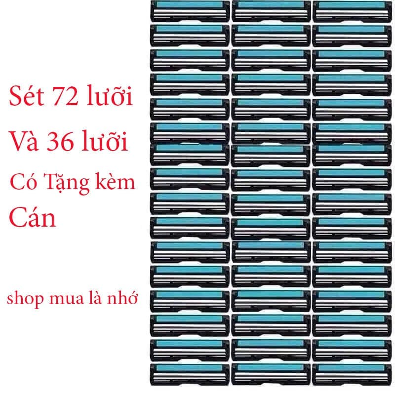 combo Sét Dao Cạo Râu 72 Lưỡi + Tặng 2 cán Dao và Hộp Nhựa Đựng Cán ( Không Tặng Kèm ged )