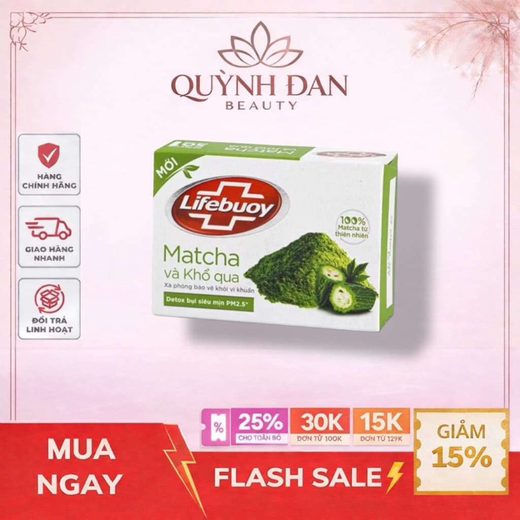 Xà Bông Cục Lifebuoy Matcha và Khổ Qua 125g
