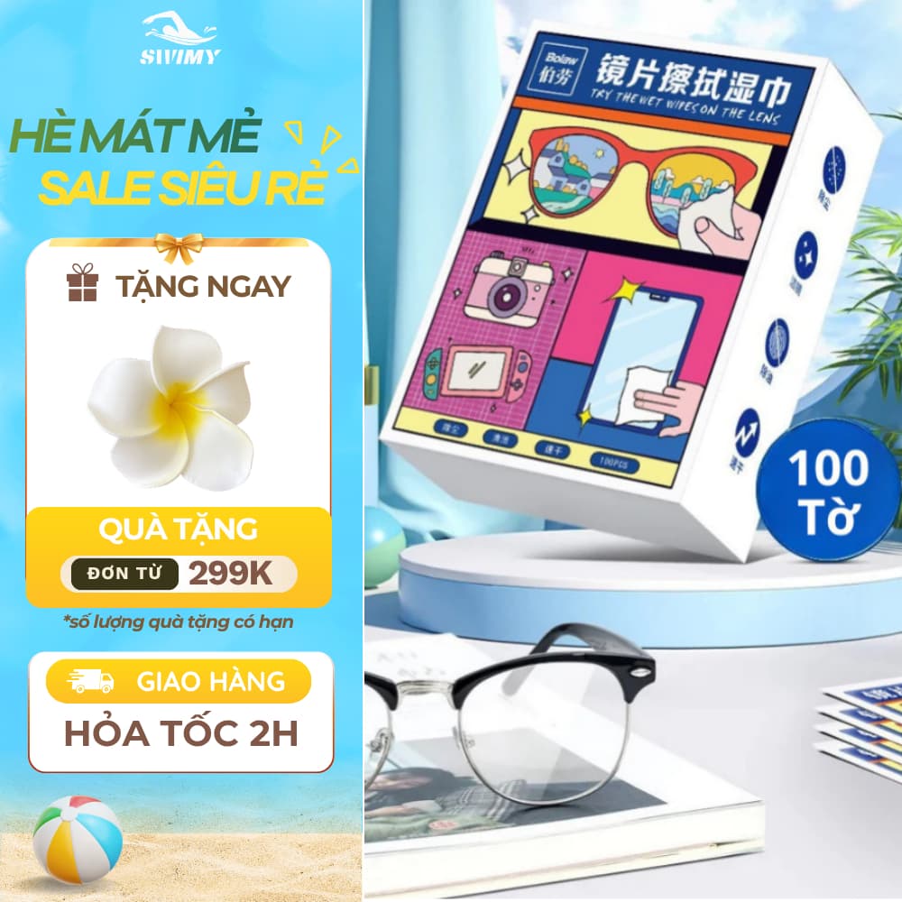 Hộp 100 miếng lau kính Nano, chống bám hơi nước, chống mờ, chống sương mù đa năng K041