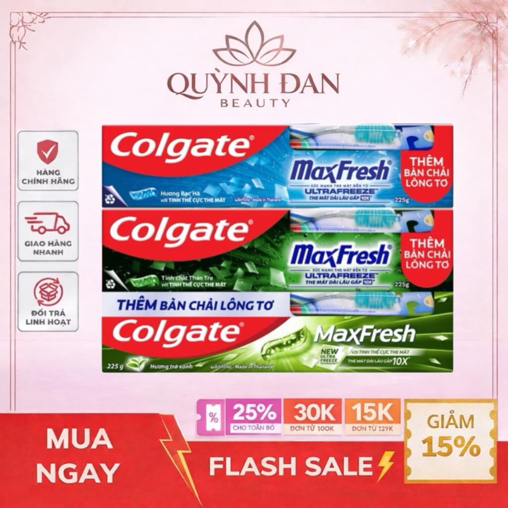[ Tặng Bàn Chải ] Kem đánh răng Colgate Maxfresh 225g