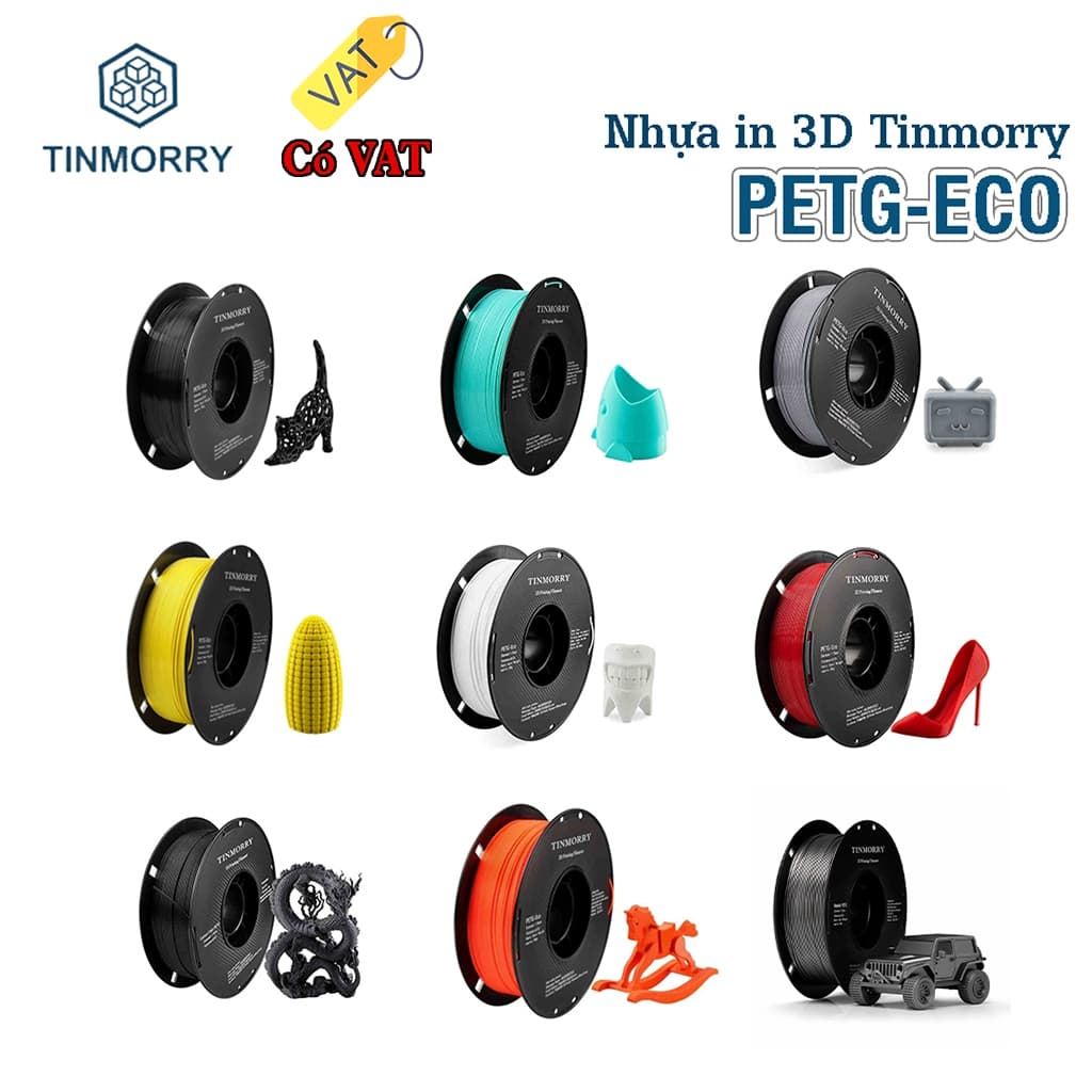 Nhựa in 3D Tinmorry PETG - ECO Nhiều Màu - Chất Lượng Cao