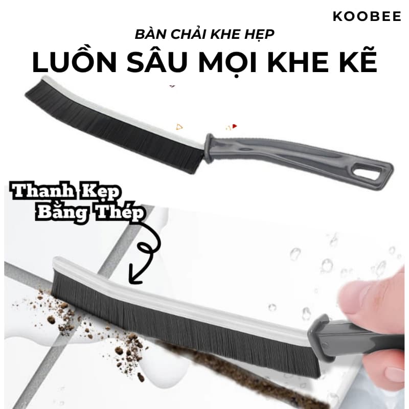 Bàn Chải Vệ Sinh Khe Hẹp, Góc Tường KOOBEE – Đầu Nhỏ Dài, Làm Sạch Kẽ Gạch, Cửa Sổ, Góc Bếp, Nhà Tắm