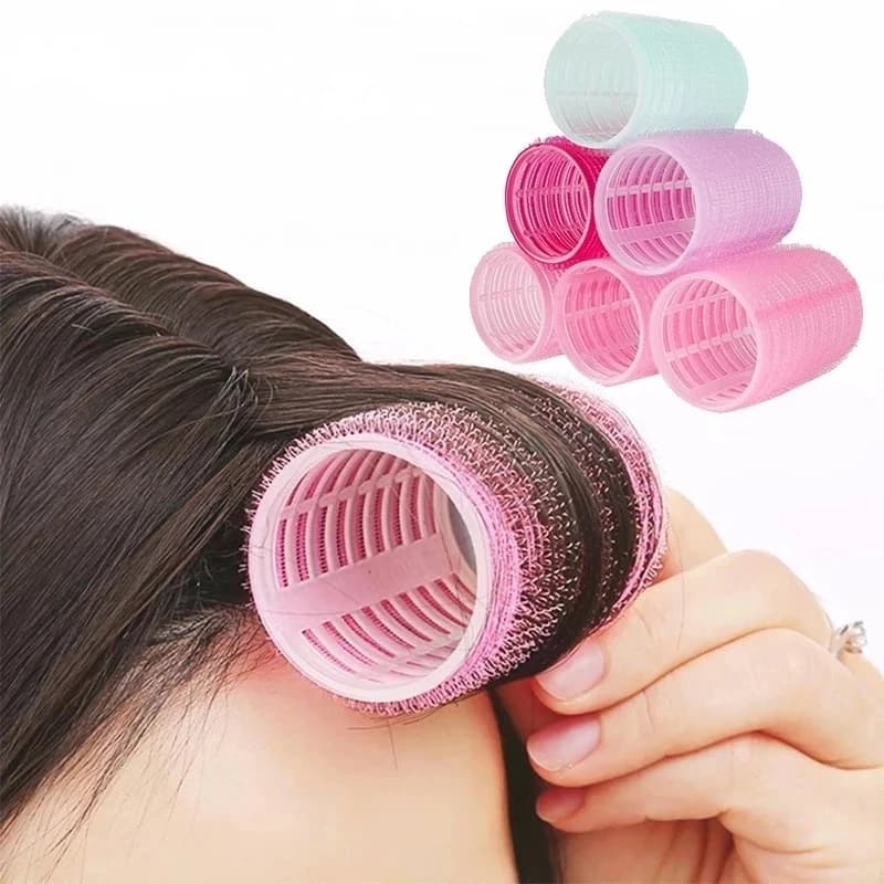 🩰PinkPaws Set lô cuốn tóc mái xoăn tự dính nhiều size, lô uốn tóc mái tạo kiểu, uốn tóc xoăn cho nữ, phụ kiện tạo kiểu