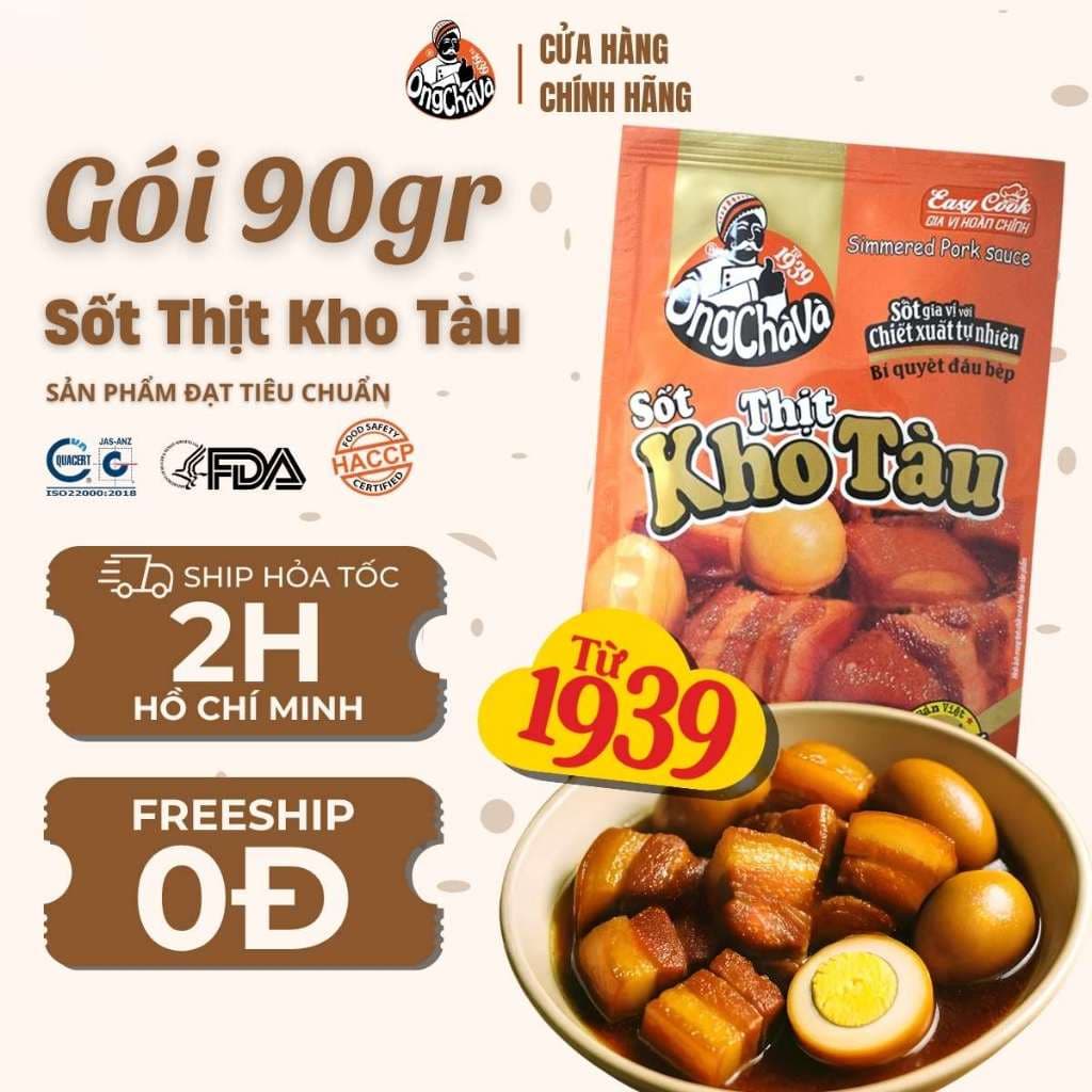 HSD 31/12/2026 - Sốt Thịt Kho Tàu thương hiệu Ông Chà Và 90gr - Hàng Chính Hãng