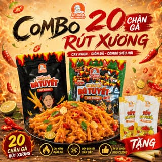 Combo 20 chân gà rút xương tê cay - ĂN CÙNG BÀ TUYẾT M28