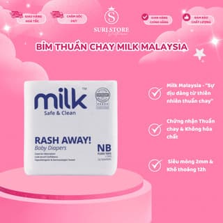 Bỉm thuần chay Milk Malaysia - Siêu thấm hút & an toàn