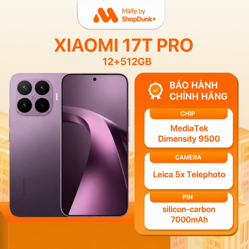 Điện thoại Xiaomi 17T Pro 12+256GB |12+ 512GB Bảo Hành Chính Hãng 18 Tháng [Hàng Chưa Kích]