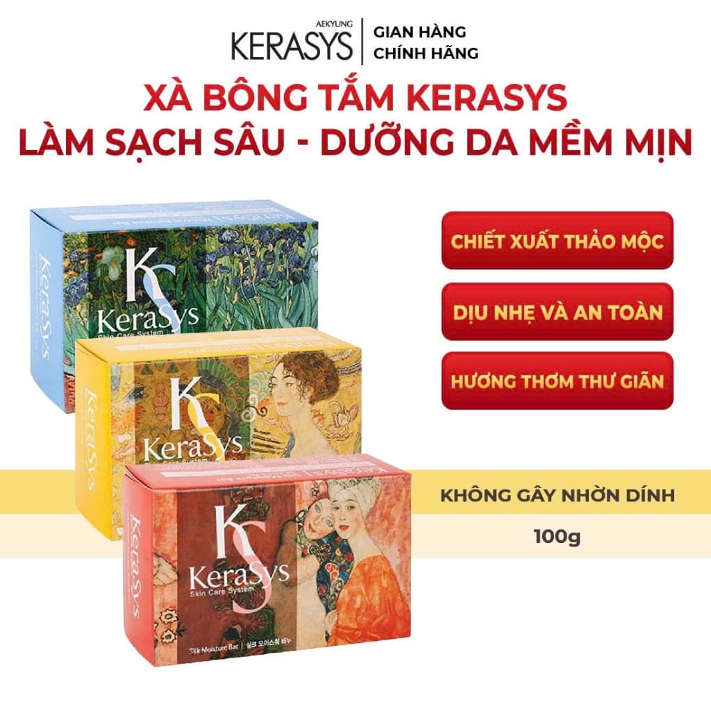 Xà bông tắm dưỡng da cao cấp Kerasys Hàn Quốc hương nước hoa 100g