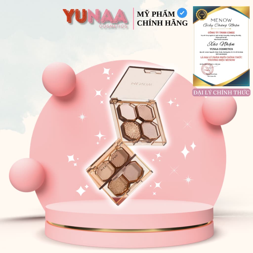 [Y337] [HÀNG CTY] Bảng phấn mắt 4 màu MENOW Pop Eye Palette 4g
