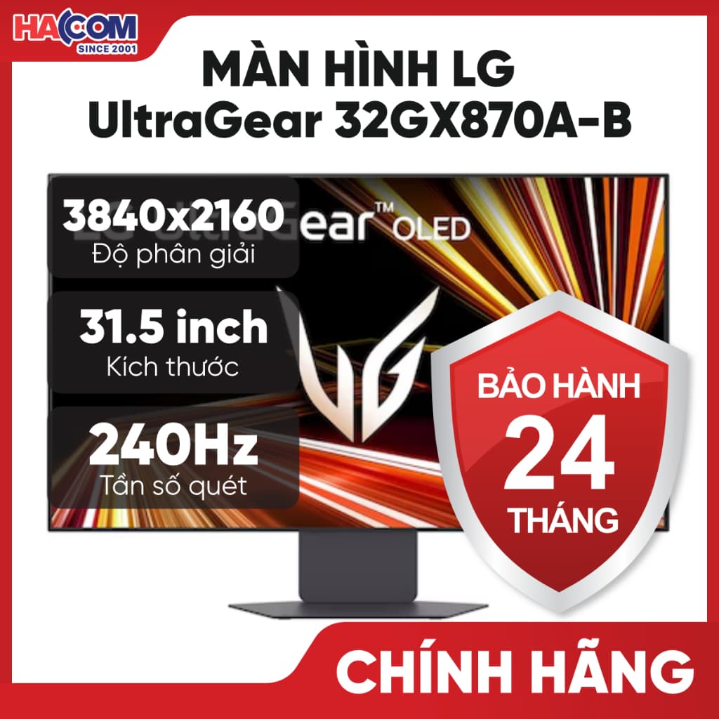 Màn hình LG UltraGear 32GX870A-B (31.5 inch/OLED/UHD-240Hz/FHD-480Hz/0.03ms/USB-C) - BH 24 Tháng