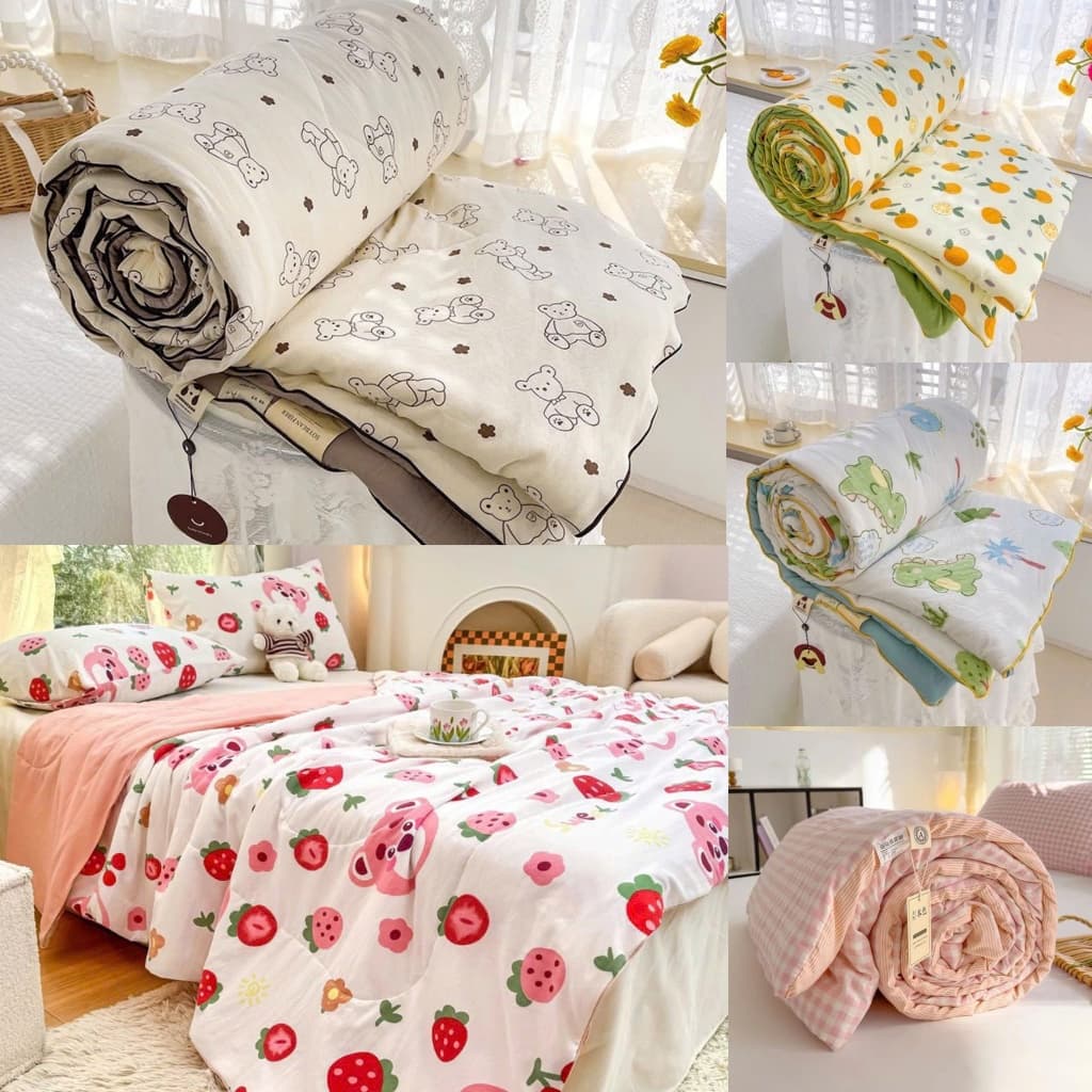 Chăn Hè Cotton Đũi Hàn Quốc kích thước 1m8x2m mền hè đũi siêu mát lạnh mùa hè
