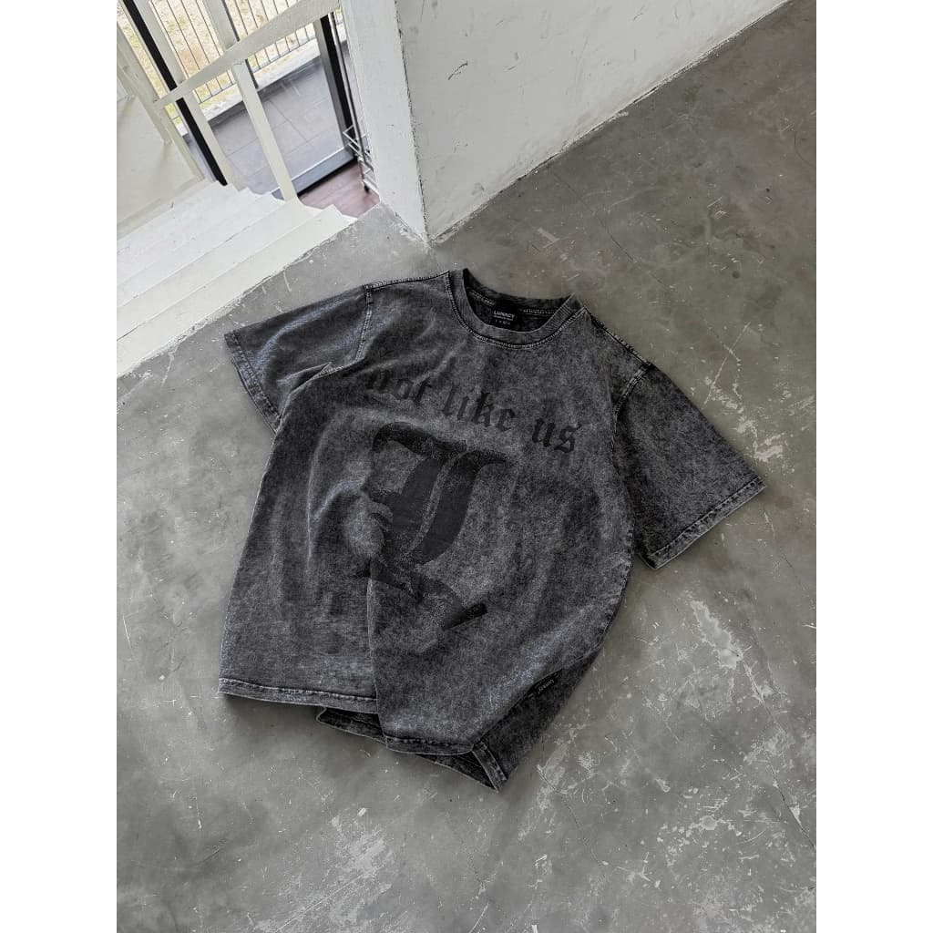 [New Arrival] Áo Thun Wash "NOT LIKE US" Local Brand LUNACY Chất Cotton Form Rộng Unisex Nam Nữ