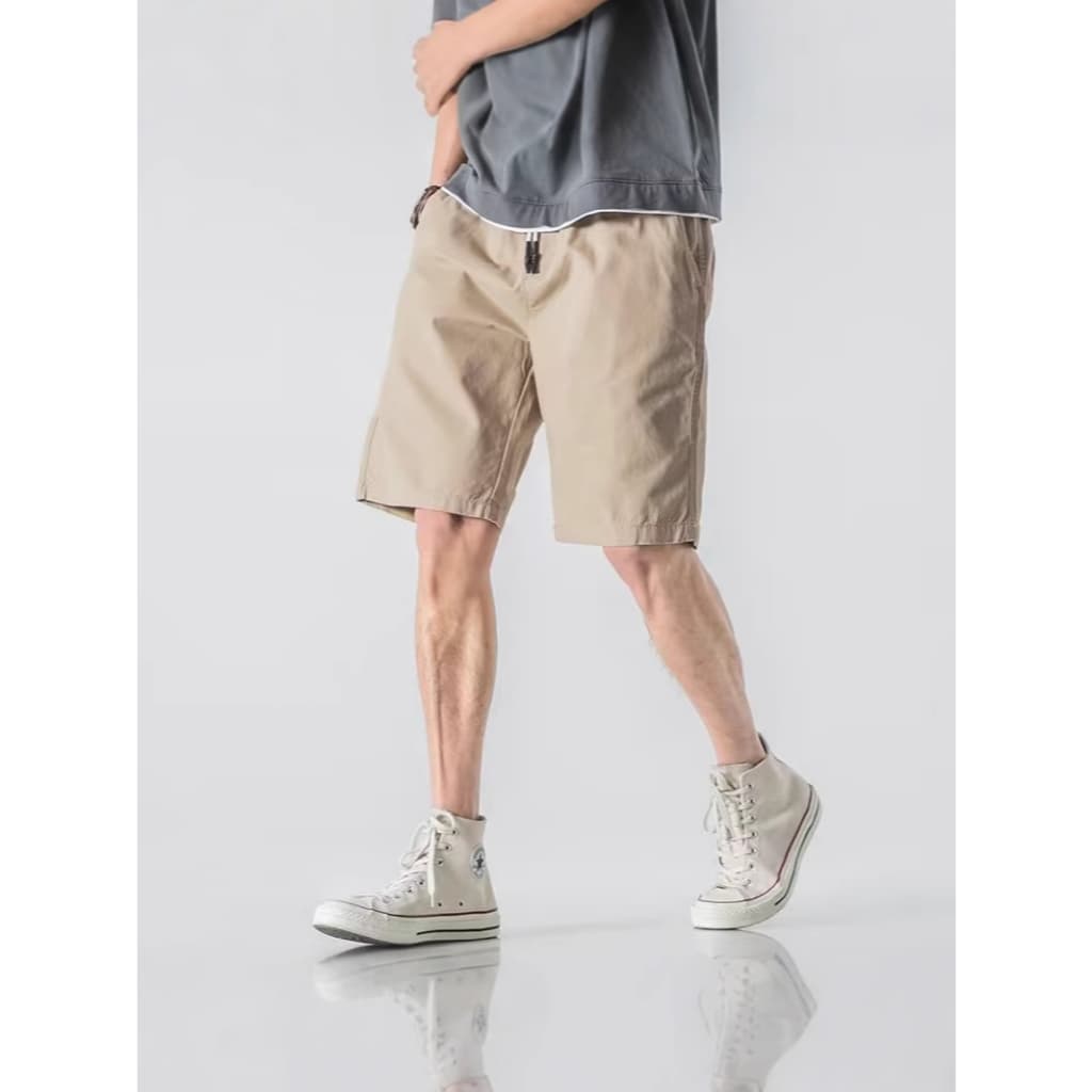 【Thanh lý】Quần short công sở nam phong cách mùa hè, rộng rãi, trơn, quần thể thao nam năm phần thời trang
