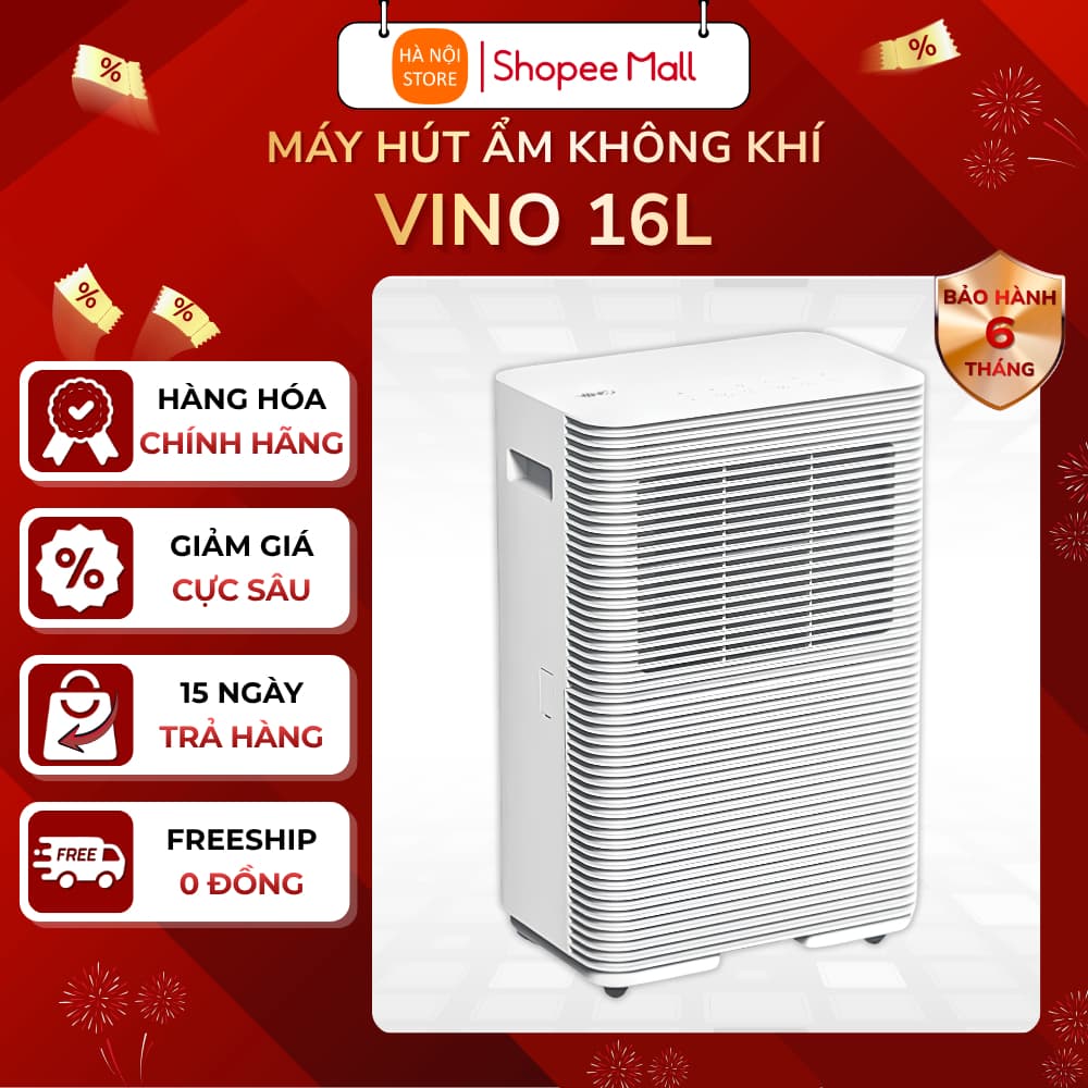 Máy hút ẩm Vino 16L Light Sound Intelligent Dehumidifier - Bảo hành 6 tháng