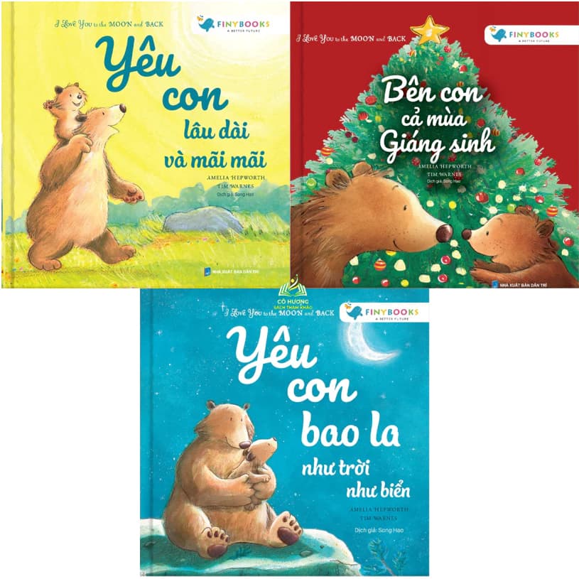 Sách - Truyện đọc đi ngủ  - Yêu con lâu dài và mãi mãi, yêu con bao la như trời như biển, Bên con cả mùa giáng sinh
