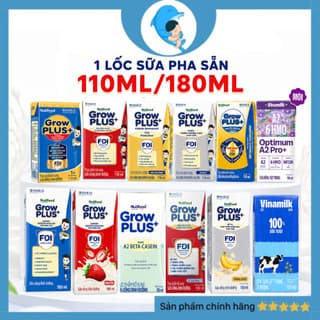 [1 LỐC] Sữa pha sẵn Nutifood Grow Plus Bạc/Grow plus đỏ,Vàng Aptamil KId cho bé trên 1 tuối (110ml/180ml) MECAHEO