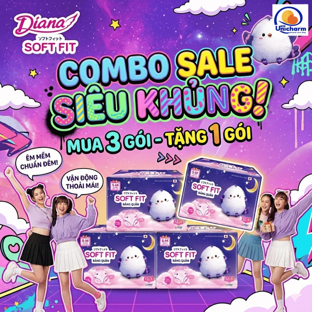 1 gói băng quần vệ sinh Diana Soft Fit - Tiết kiệm 33%