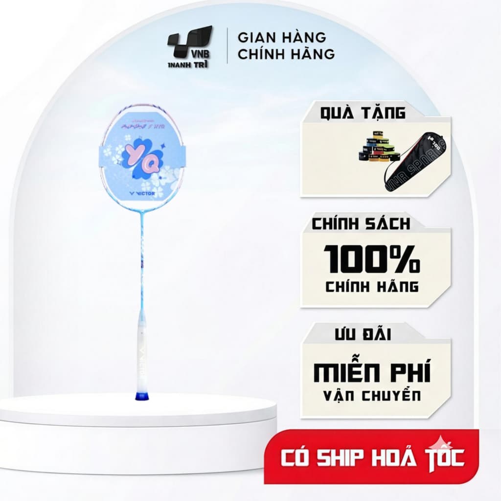 Vợt Cầu Lông Victor Auraspeed FANTÔME F HYQ Chính Hãng Tặng Cước Lining L9, Quấn Cán Taro