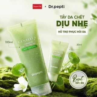Gel Tẩy Da Chết Mặt Dr.Pepti 100ml Chứa Peptide & Centella, Làm Sạch Dịu Nhẹ, Hỗ Trợ Phục Hồi Da