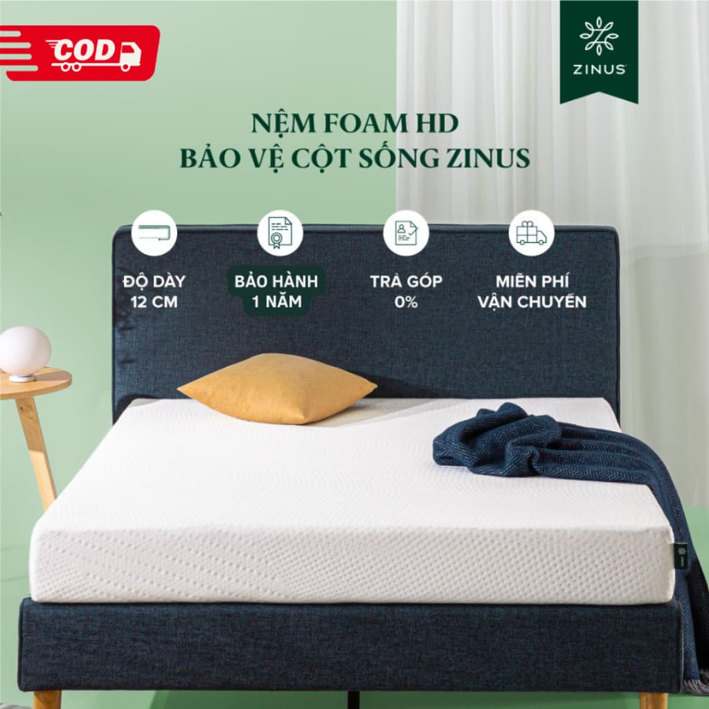 Nệm HD Foam Zinus - Foam Mattress Extra