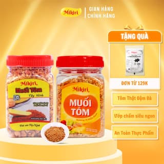 Muối Tôm Tây Ninh Mikiri Hủ 80g - Vị Cay Thơm Mặn Ngọt Đậm Đà, Chấm Trái Cây, Hải Sản Siêu Cuốn