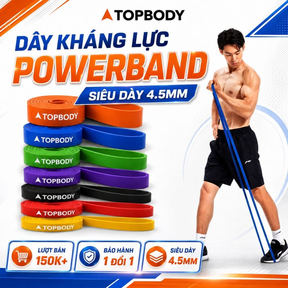 Dây Kháng Lực Powerband Topbody Kicosport Đa Năng Hỗ Trợ Tập Luyện Thể Thao Tiện Lợi Tại Nhà DKHAL01