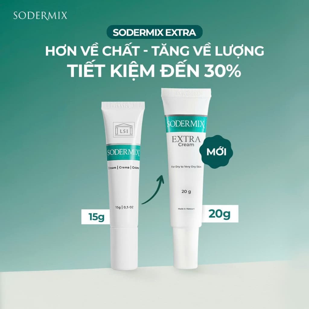 Kem Bôi Viêm Da Thế Hệ Mới SODERMIX EXTRA Hỗ Trợ Viêm Da Cơ Địa, Chàm sữa, Eczema, Tổ Đỉa, Vảy Nến