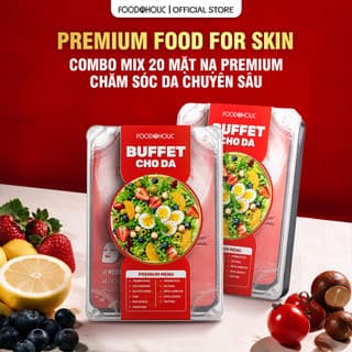 KOL - Combo 20 Mặt Nạ Foodaholic Hỗ Trợ Cấp Ẩm, Hỗ Trợ Dưỡng Trắng Da Foodaholic 23ml/miếng