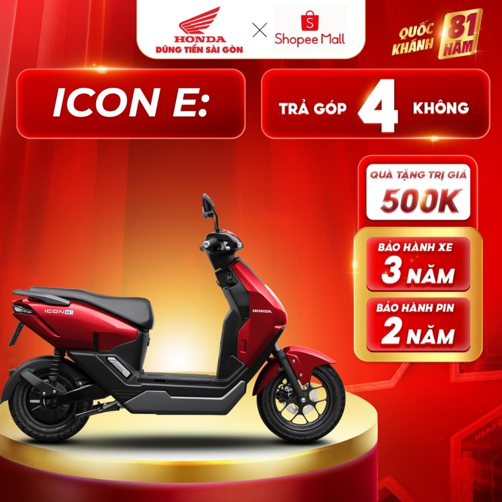 Xe Máy Điện Honda ICON E: - Phiên Bản Cao Cấp - 50cc