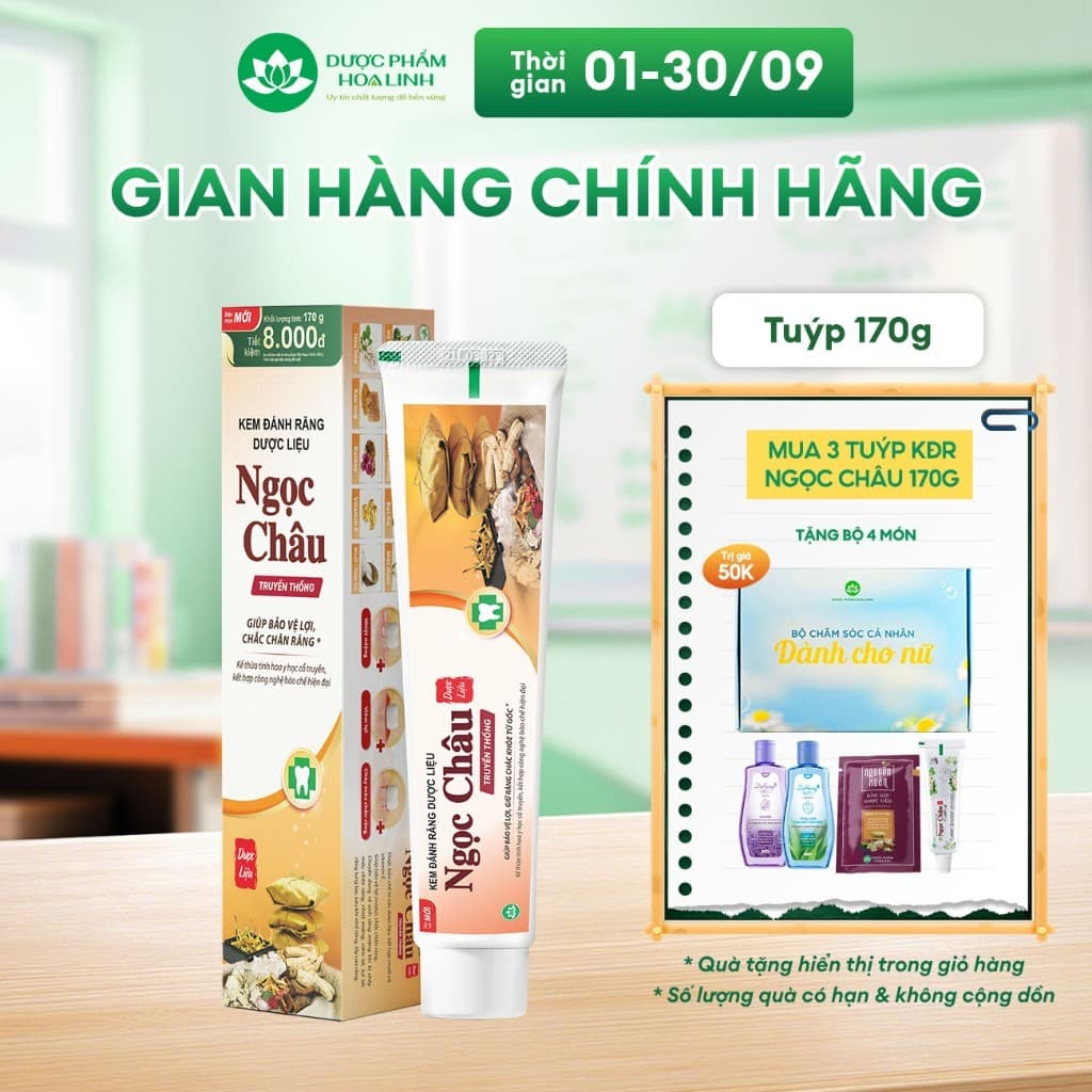 Kem đánh răng dược liệu Ngọc Châu truyền thống 170g