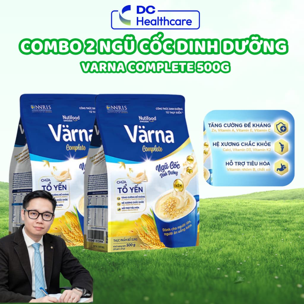 COMBO 2 TÚI MÀU XANH DƯƠNG ÍT NGỌT Ngũ Cốc Dinh Dưỡng Värna Complete Túi 500g - Hỗ Trợ Sức Đề Kháng, Hỗ Trợ Tiêu Hóa Tốt