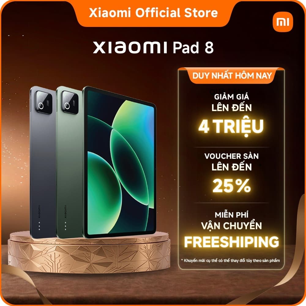 (Livestream) Máy tính bảng Xiaomi Pad 8 (8+256GB|8+128GB)| Pin 9200mAh (typ)| Màn hình 3.2K 144Hz