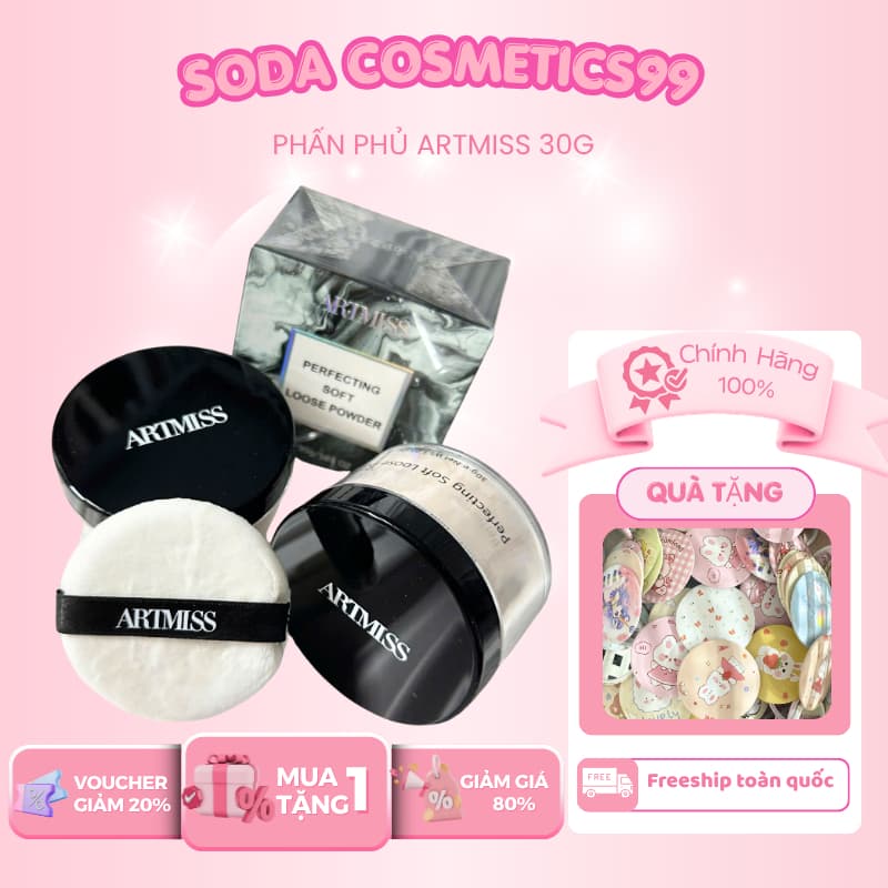 (Sỉ) Phấn Phủ ARTMISS Kiềm Dầu Mịn Da, Hiệu Ứng Sương Mờ Tự Nhiên, Lâu Trôi, Dưỡng Da Nhẹ Mặt
