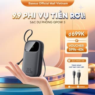 [MỚI VỀ - Chứng nhận CCC] Sạc Dự Phòng Baseus Qpow2 & Qpow 3 20000mAh PD 22.5W 30W 45W TypeC & IP 2 Cho iP