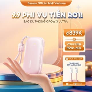 [CHUẨN CHỨNG NHẬN CCC] Sạc Dự Phòng Baseus EnerFill FC21 Qpow3 Ultra/FC11 &10000mAh/20000mAh 22.5W - Sạc Nhanh Kèm Cáp