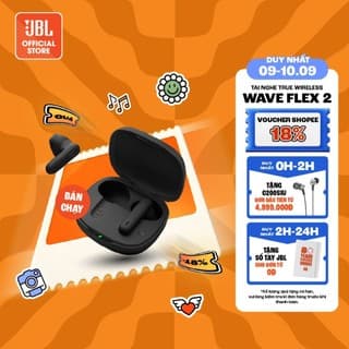 [ĐỘC QUYỀN] Tai Nghe TWS Earbuds JBL WAVE FLEX 2 Chơi Nhạc Tới 40 Giờ Kháng Bụi Nước IP54