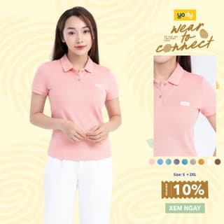 Áo thun polo nữ Yody phông thun cộc tay chất liệu cotton pique mắt chim mềm mại APN3340