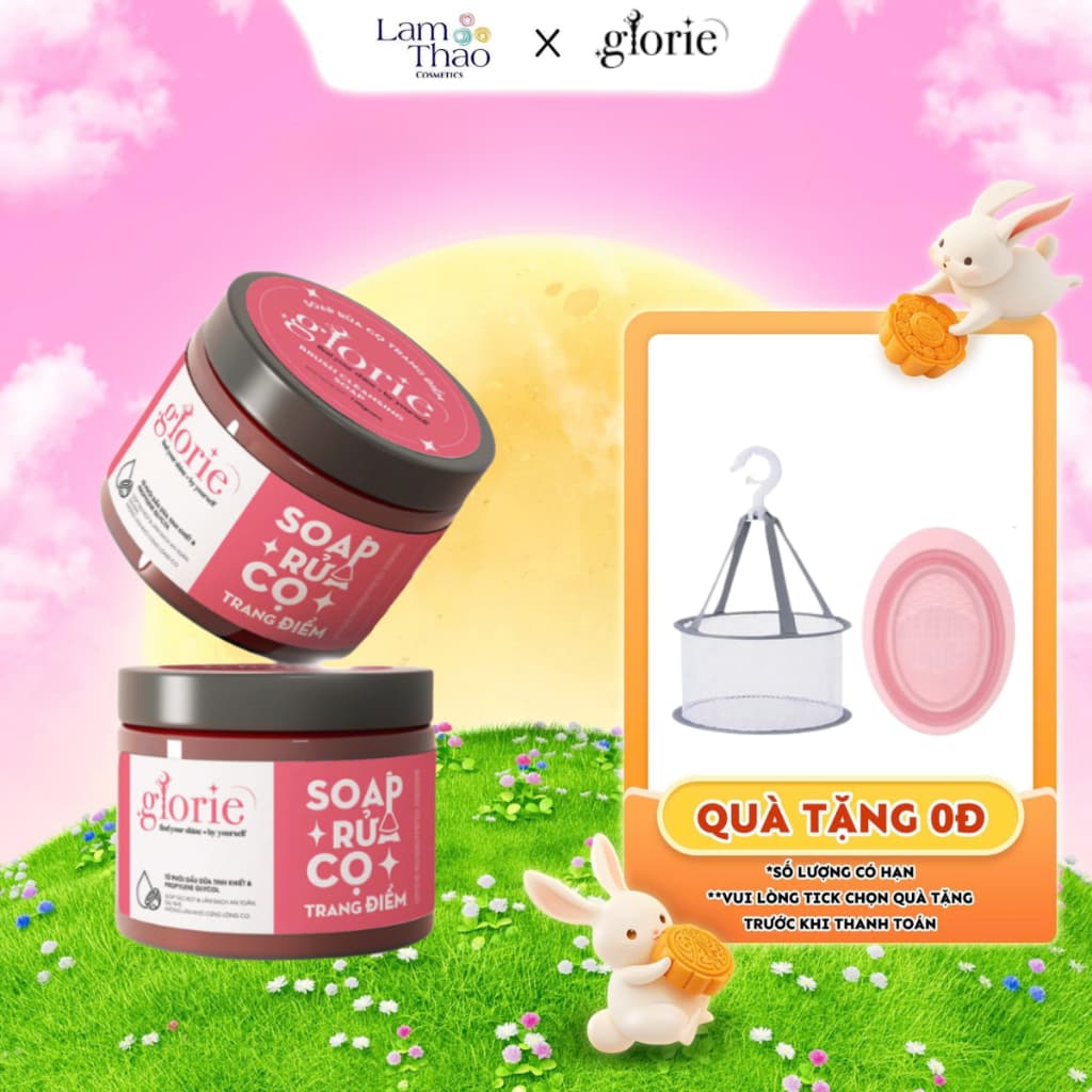 [TẶNG CHẬU+GIỎ] Sáp Rửa Cọ Trang Điểm Glorie Brushes Cleaning Soap