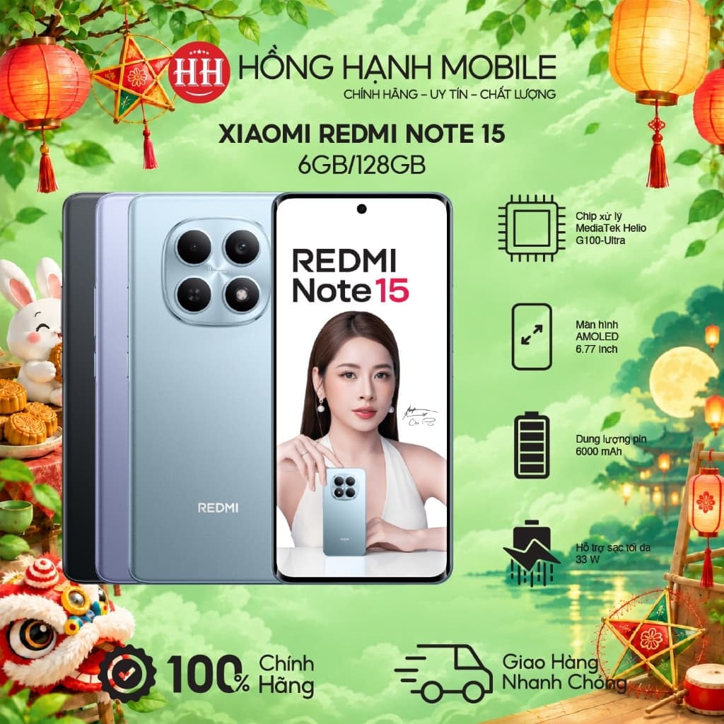 Điện Thoại Xiaomi Redmi Note 15 6GB/128GB - Hàng Chính Hãng